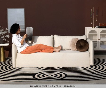 Sofá Cama em Linho Luma Off-White | Westwing