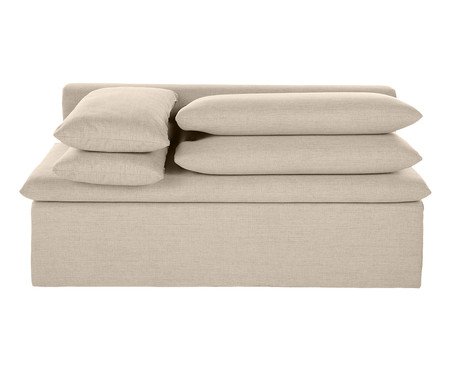 Sofá Cama em Linho Luma Bege | Westwing