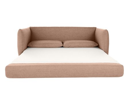 Sofá Cama em Linhão Luma Rosa | Westwing