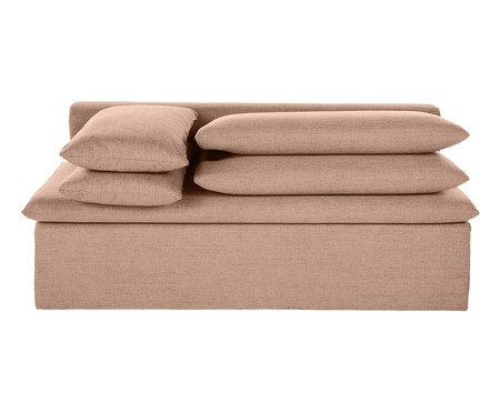 Sofá Cama em Linhão Luma Rosa | Westwing