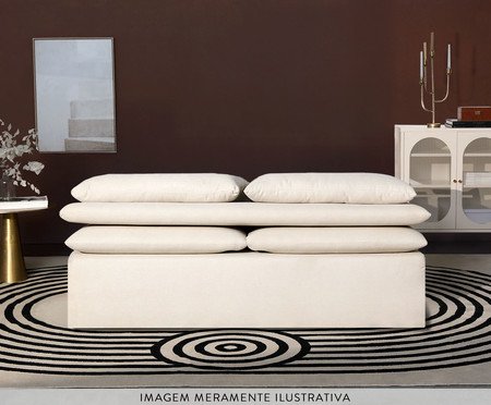 Sofá Cama em Linhão Luma Rosa | Westwing