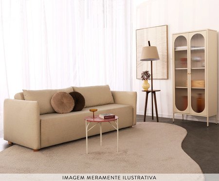 Sofá Cama em Linhão Luma Rosa | Westwing