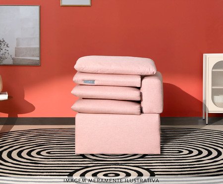 Poltrona Cama em Linho Luma Rosa | Westwing