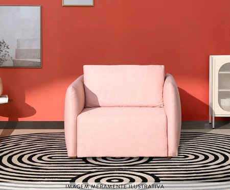 Poltrona Cama em Linho Luma Rosa | Westwing