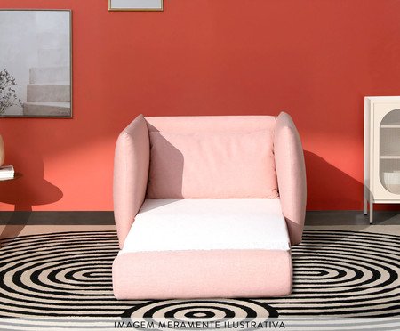 Poltrona Cama em Linho Luma Rosa | Westwing