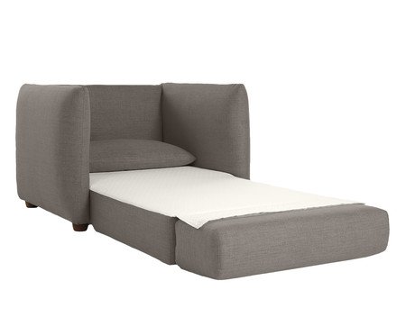 Poltrona Cama em Linho Luma Cinza | Westwing