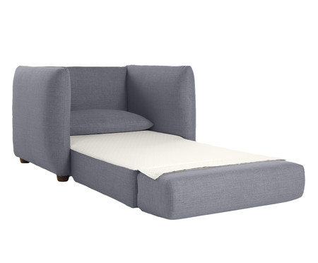 Poltrona Cama em Linho Luma Azul | Westwing