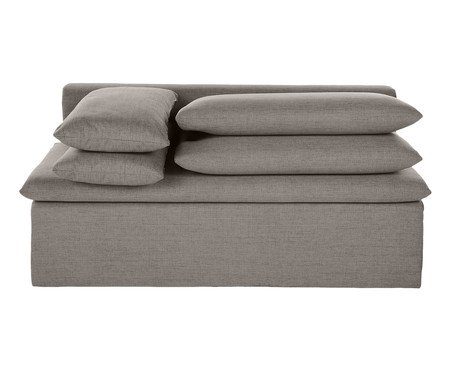 Sofá Cama em Linho Luma Cinza | Westwing