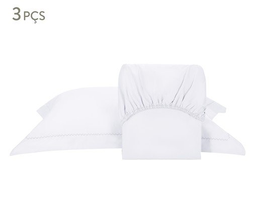 Jogo de Lençol Unique Branco 200 Fios, multicolor | WestwingNow