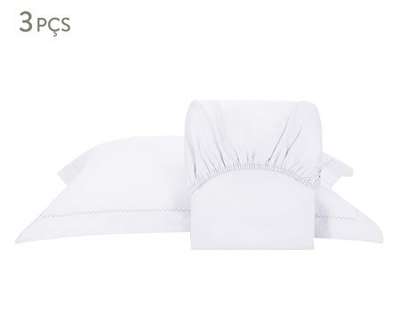 Jogo de Lençol Unique Branco 200 Fios