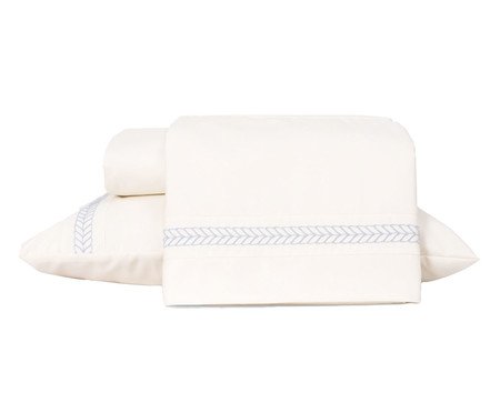 Jogo de Lençol Marbella Azul 400 Fios | Westwing