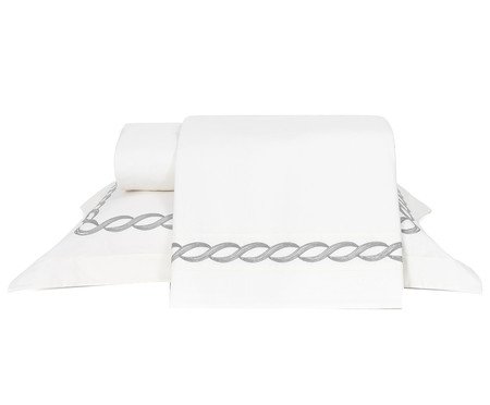 Jogo de Lençol Francis Cinza 180 Fios | Westwing