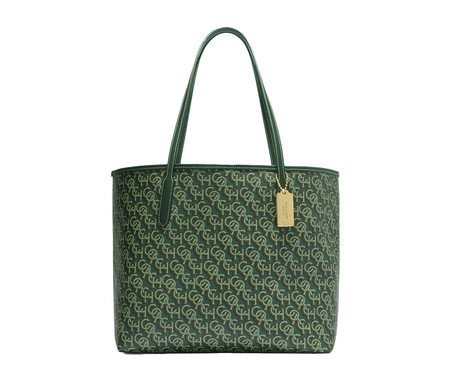 Bolsa City Tote Signature Monogram Print Green | WestwingNow