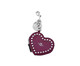 Chaveiro Heart Pouch with Rivets Deep Berry, purple | WestwingNow