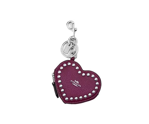 Chaveiro Heart Pouch with Rivets Deep Berry, purple | WestwingNow