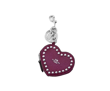 Chaveiro Heart Pouch with Rivets Deep Berry | WestwingNow