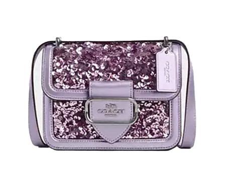 Bolsa Morgan Square Crossbody with Sequins Lilac | WestwingNow