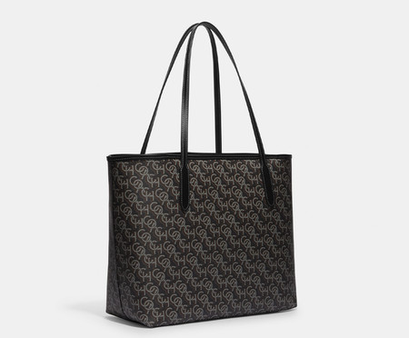 Bolsa City Tote Signature Monogram Print Black | Westwing