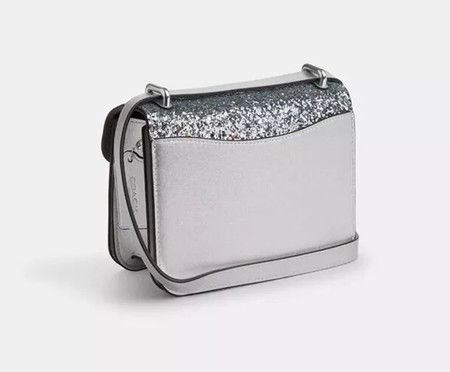 Bolsa Morgan Square Crossbody with Glitter Silver | WestwingNow