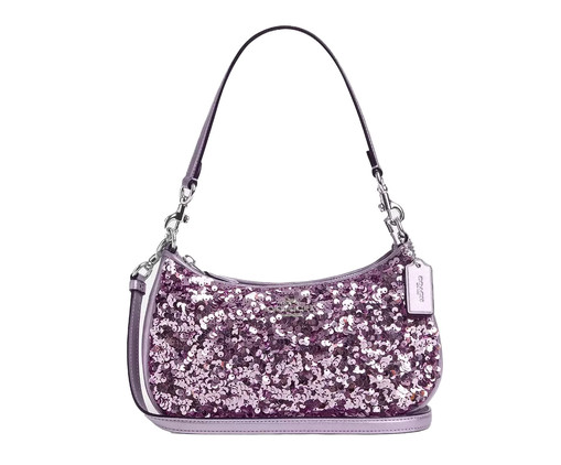 Bolsa Teri Shoulder with Sequins Lilac, purple | WestwingNow