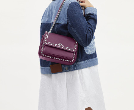 Bolsa Klare Crossbody 25 With Rivets Deep Berry | WestwingNow