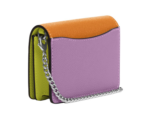 Carteira Mini On A Chain Colorblock Bright Yellow Multi, orange | WestwingNow