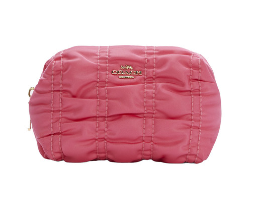 Necessaire Small Boxy Cosmetic Case with Ruching Confetti Pink, pink | WestwingNow