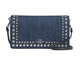 Bolsa Anna Foldover Clutch Crossbody Denim With Rivets Denim, blue | WestwingNow