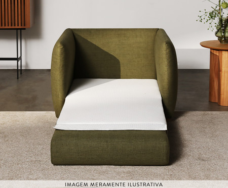 Poltrona Cama em Linho Luma Verde | WestwingNow