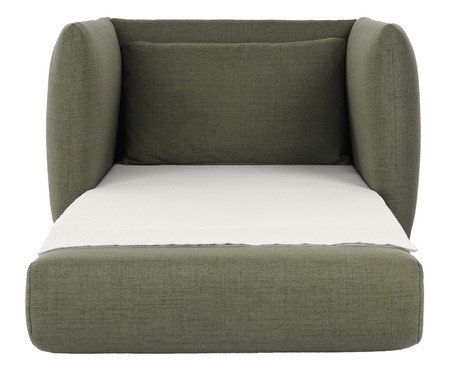 Poltrona Cama em Linho Luma Verde | Westwing