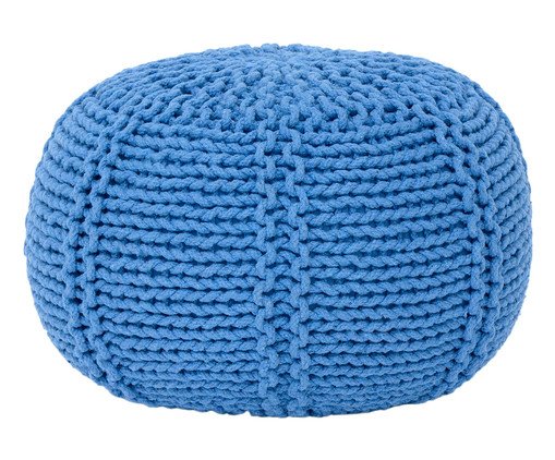 Puff em Tricô - Azul Marinho, Azul | WestwingNow