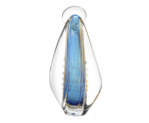 Imagem de Nossa Senhora Grande em Cristal e Ouro 24K Azul - 28cm, Azul | WestwingNow