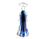 Anjo Pequeno em Cristal Azul Oxford - 20cm | WestwingNow