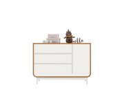 Cômoda com Porta Aurora - Wood e Branco | WestwingNow