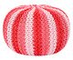 Puff em Tricô - Rosa, Vermelho, Rosa | WestwingNow