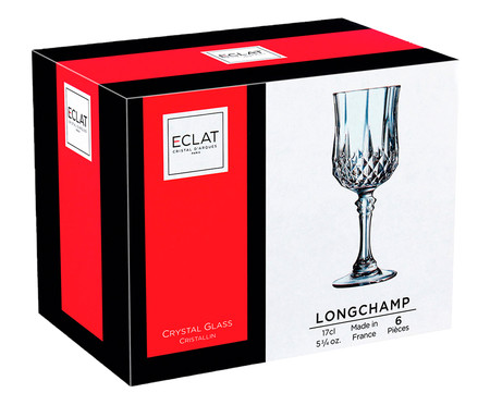 Jogo de Taças para Vinho em Cristal Longchamp | WestwingNow