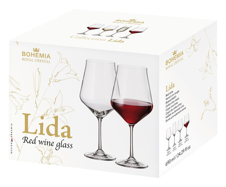 Jogo de Taças para Vinho em Cristal Bohemia Lida | WestwingNow