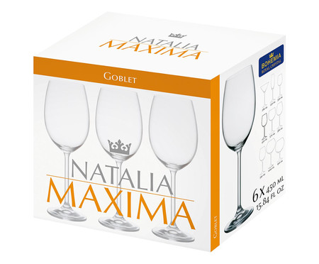 Jogo de Taças para Vinho em Cristal Bohemia Natalia Maxima | WestwingNow