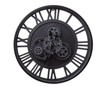 Relógio de Parede em Metal Roman Cinza - 49cm | Westwing