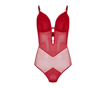 Body em Tule Vermelho Zaire | WestwingNow