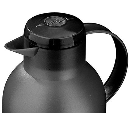 Garrafa Térmica Quick Press Preta | Westwing