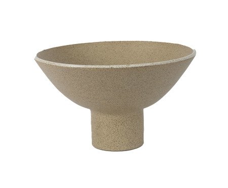 Fruteira Grande Cuia Areia e Branco