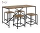 Jogo de Mesa com 4 Bancos Quadra Vermont e Preto, multicolor | WestwingNow