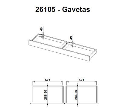 Jogo de Escrivaninha 2 Gavetas e Estante Trend Hanover e OffWhite | Westwing