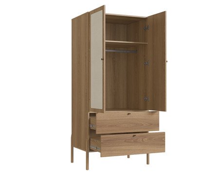 Guarda Roupas 2 Portas 2 Gavetas Palhinha Oslo Hanover | Westwing