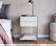 Mesa de Cabeceira com 2 Gavetas Branco e Dourado Industrial, multicolor | WestwingNow