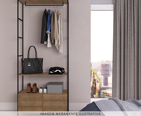 Jogo de Estantes para Closet com 8 Gavetas Vermont e Preto | Westwing