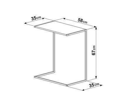 Mesa de Apoio para Sofá Hanover e Dourado Industrial | Westwing