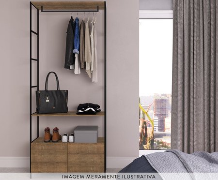Jogo de Estantes para Closet com 8 gavetas Vermont e Preto | Westwing