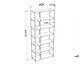 Jogo de Estantes para Closet 4 gavetas e Mesa Lateral Vermont e Preto, multicolor | WestwingNow